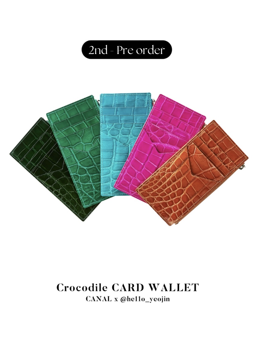 Crocodile Card Wallet 5colors 2차 프리오더